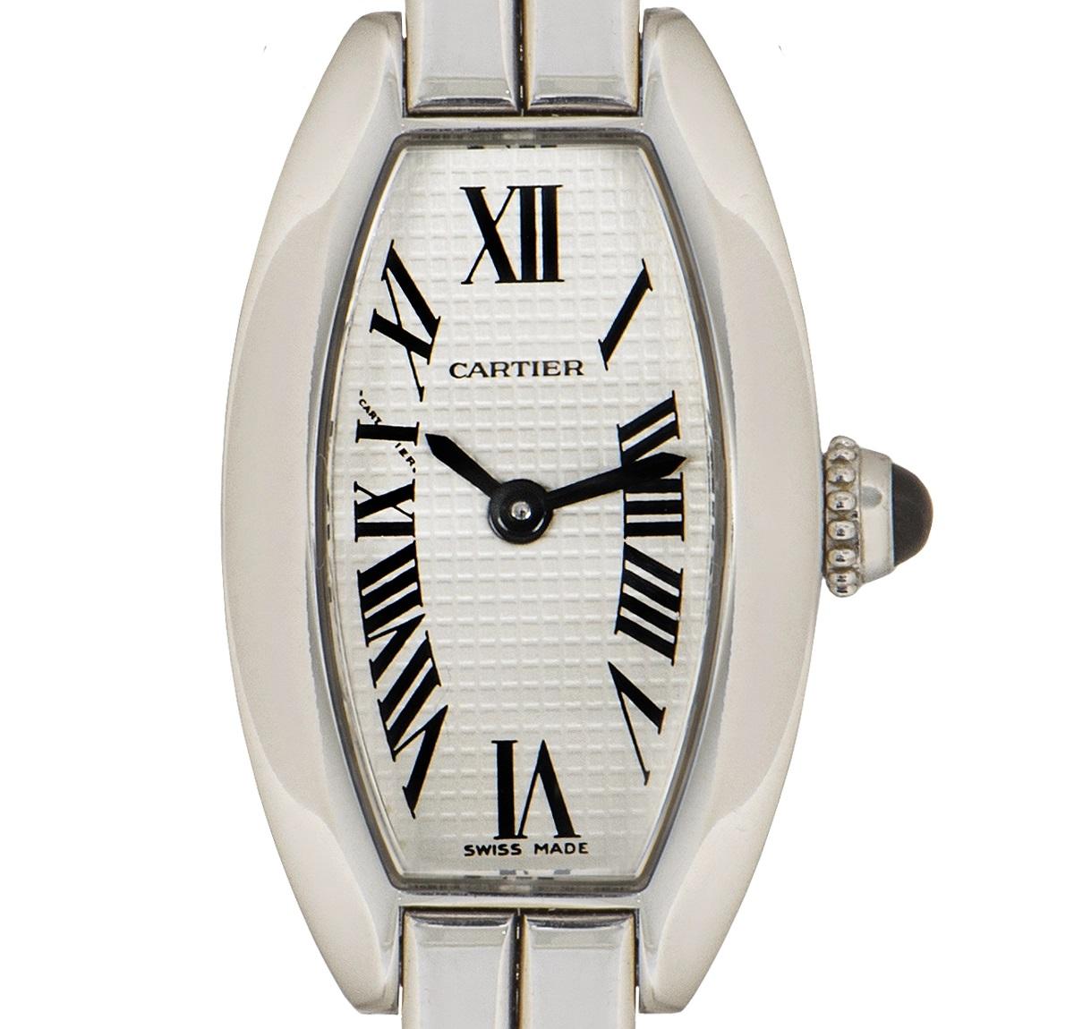Cartier Ladies Lanieres White Gold W15363W3 Watch In Excellent Condition In London, GB