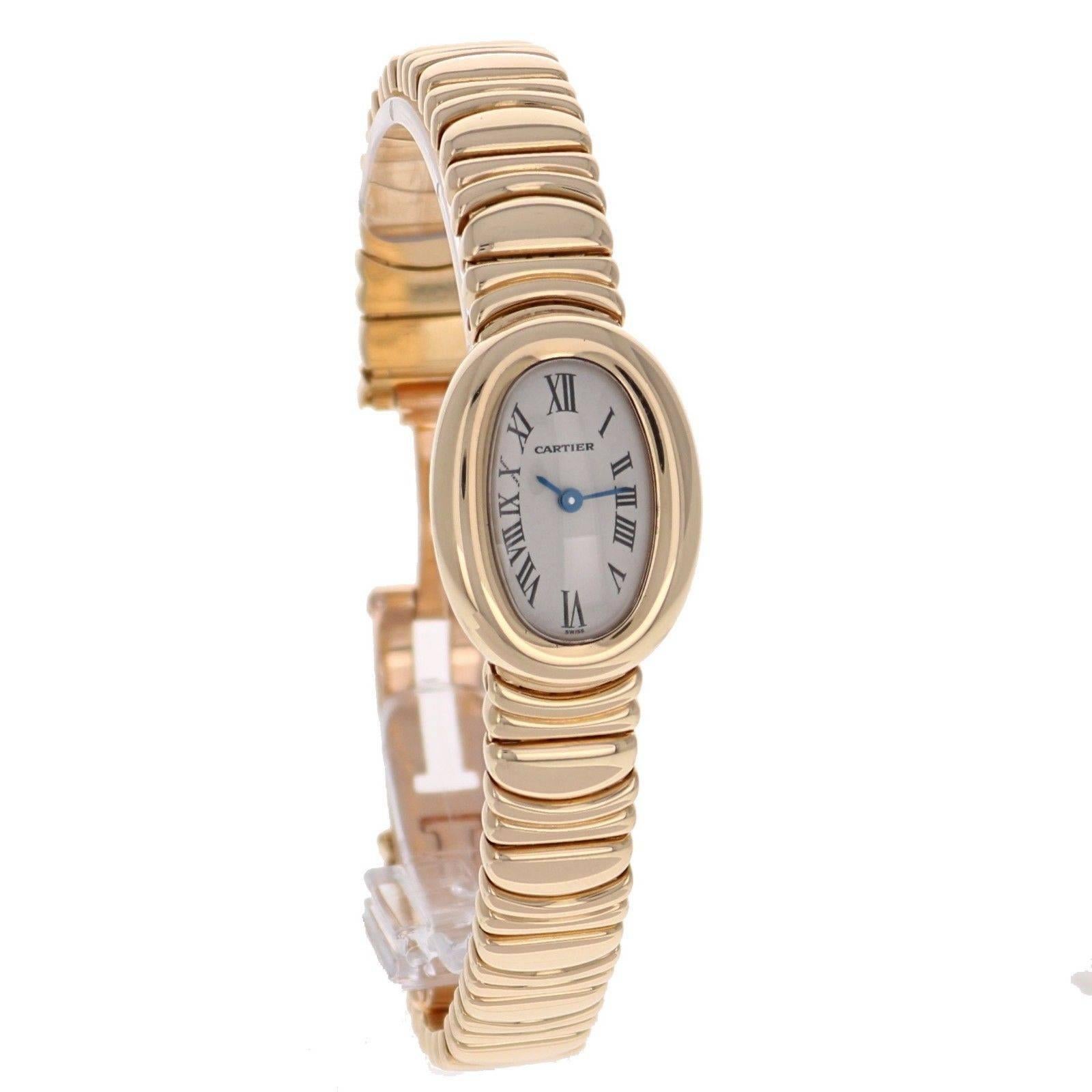 Cartier Ladies Yellow Gold Mini Baignoire Quartz Wristwatch 2