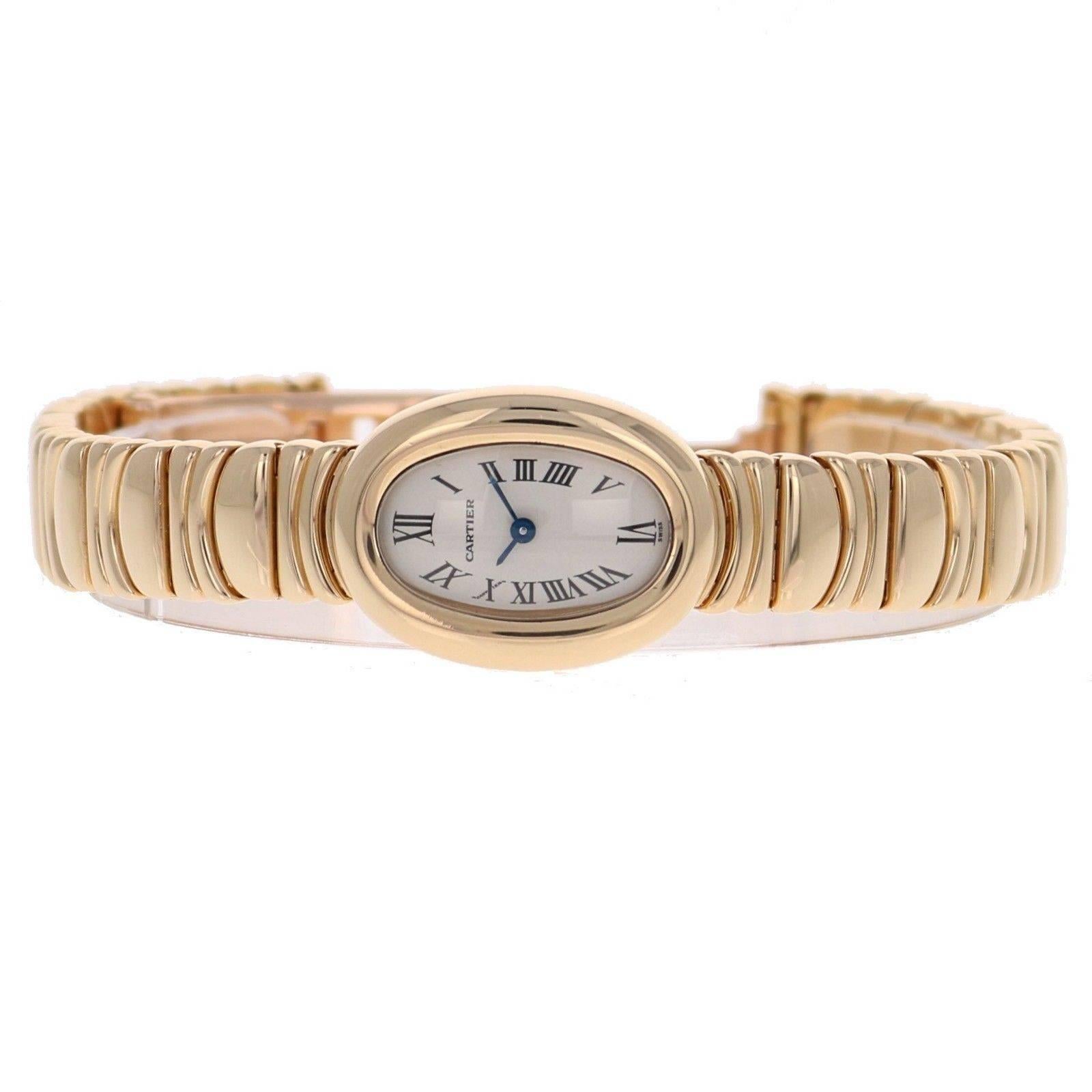 Cartier Ladies Yellow Gold Mini Baignoire Quartz Wristwatch 3