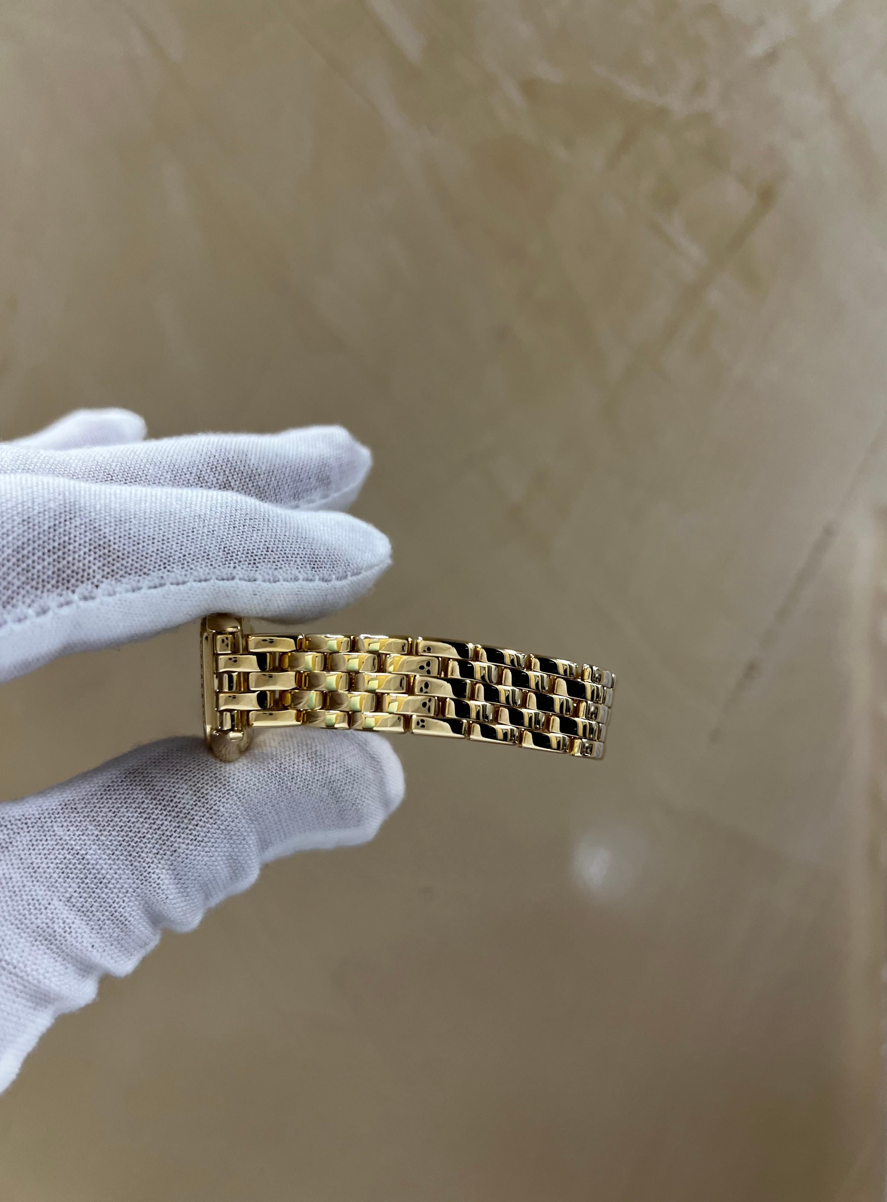 Cartier Damen Panthere 22mm Ref 1280 Diamant-Lünette 18K Gelbgold Box Papier 7