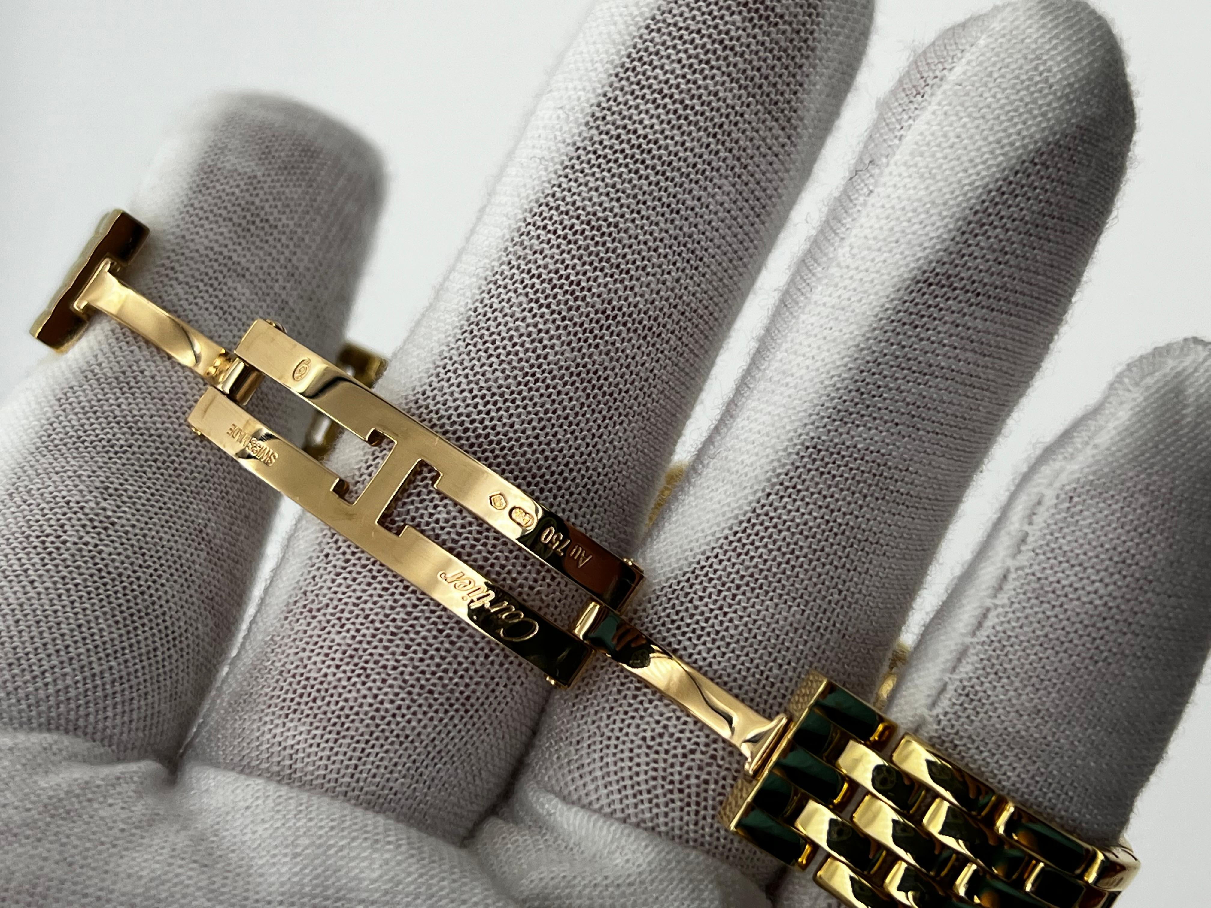 Cartier Damen Panthere 22mm Ref 1280 Diamant-Lünette 18K Gelbgold Box Papier 4