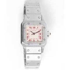 Cartier Ladies Platinum Santos Galbee Automatic Wristwatch