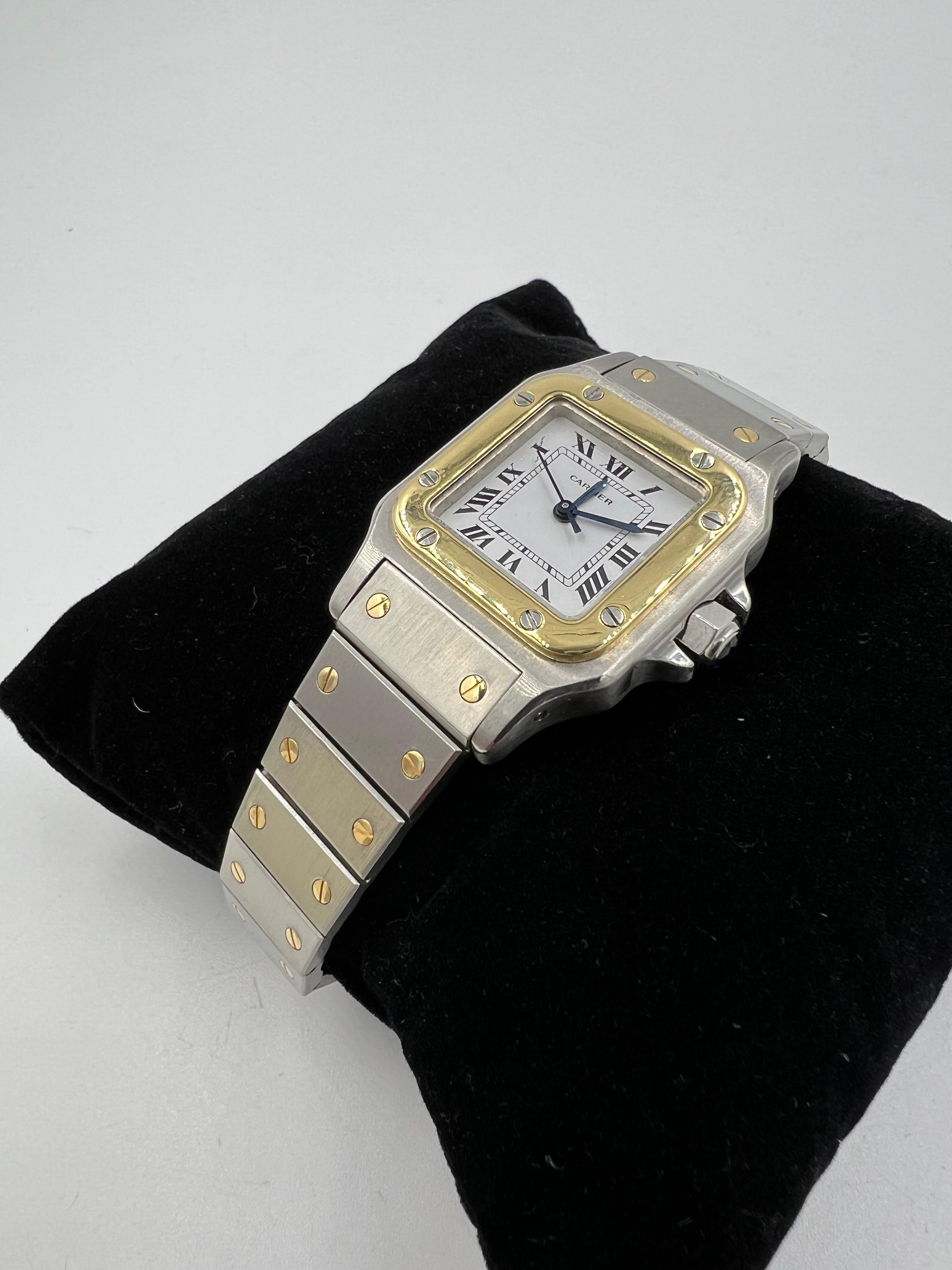 Cartier Damen Santos Galbee Automatik-Armbanduhr aus Stahl und Gold 4
