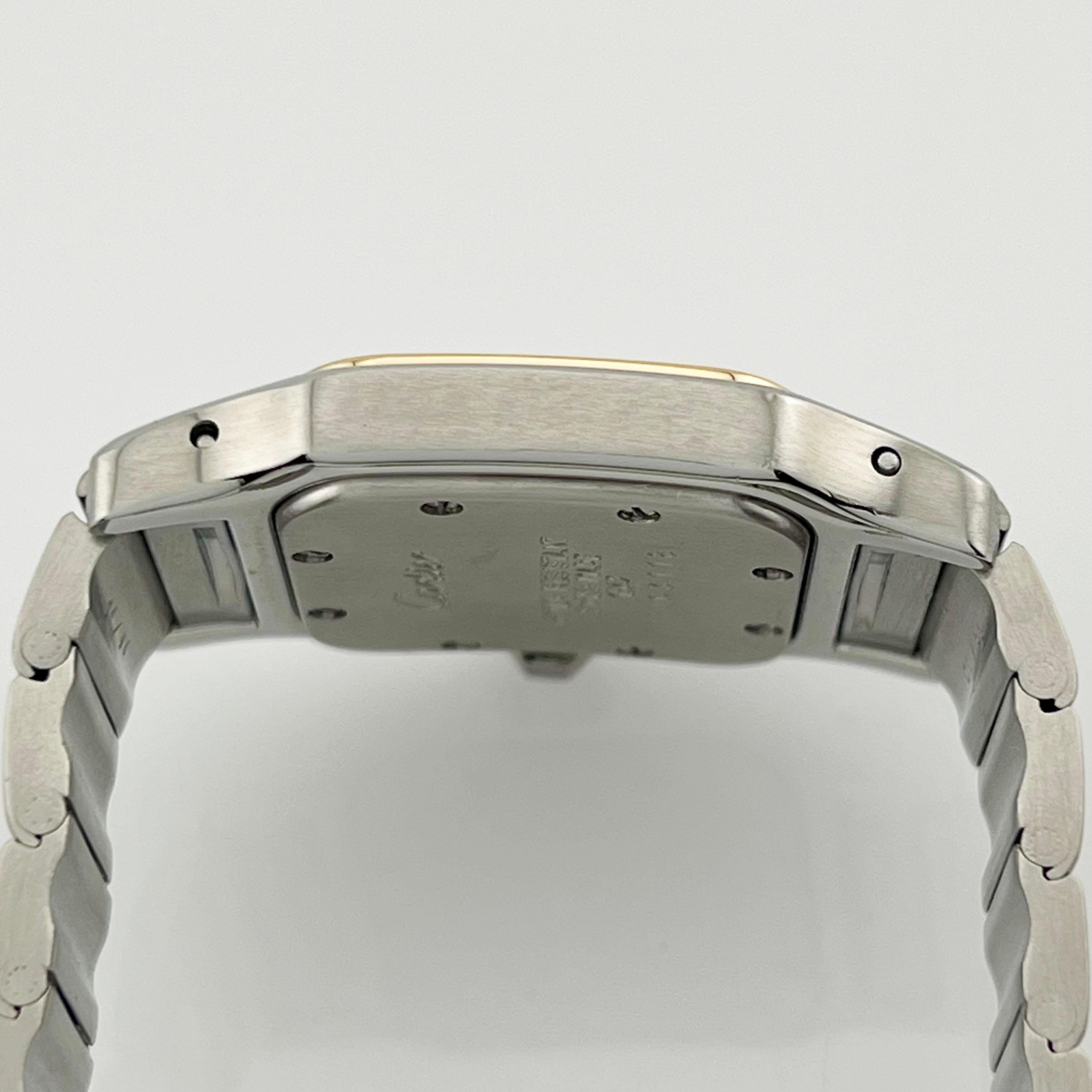 Cartier Ladies Santos Galbee Ref 1567 Bronze Dial 18K Yellow Gold Stainless For Sale 1