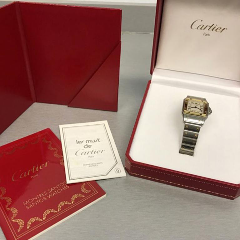 Contemporary Cartier Ladies Santos Two-Tone Model, W20012C402