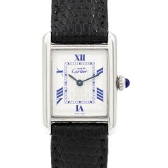 Retro Cartier Ladies Silver Must de Cartier Tank Quartz Wristwatch Ref 2416