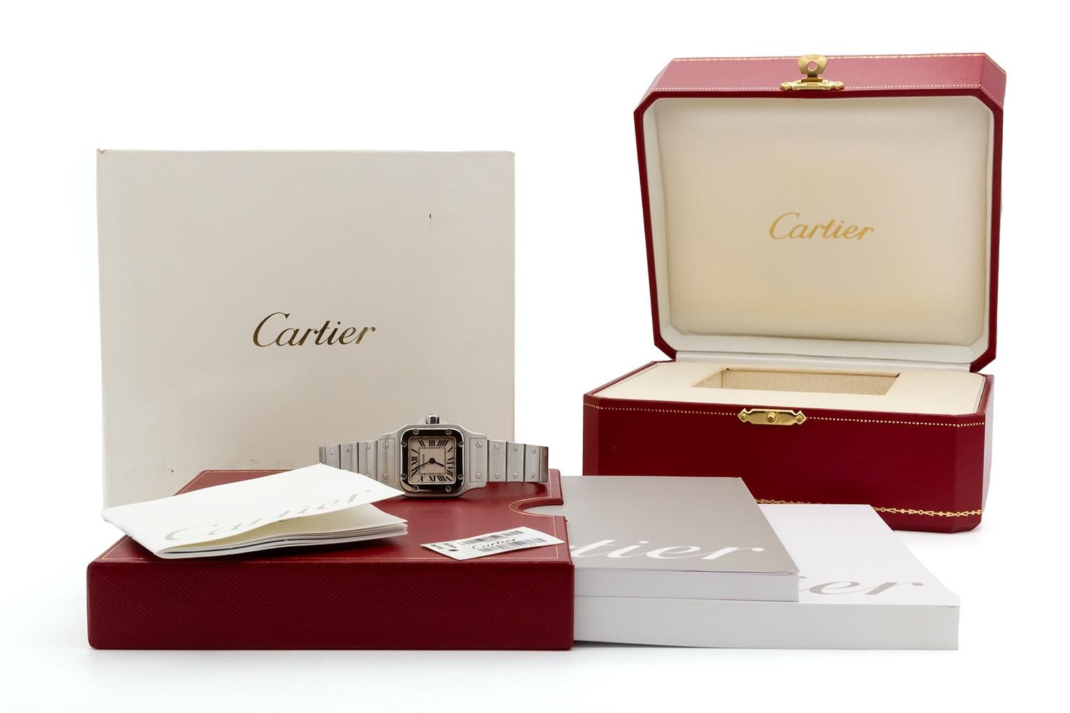 Cartier Ladies Stainless Steel Santos Galbee Small 24mm Watch BNP 1565 W20056D6 3