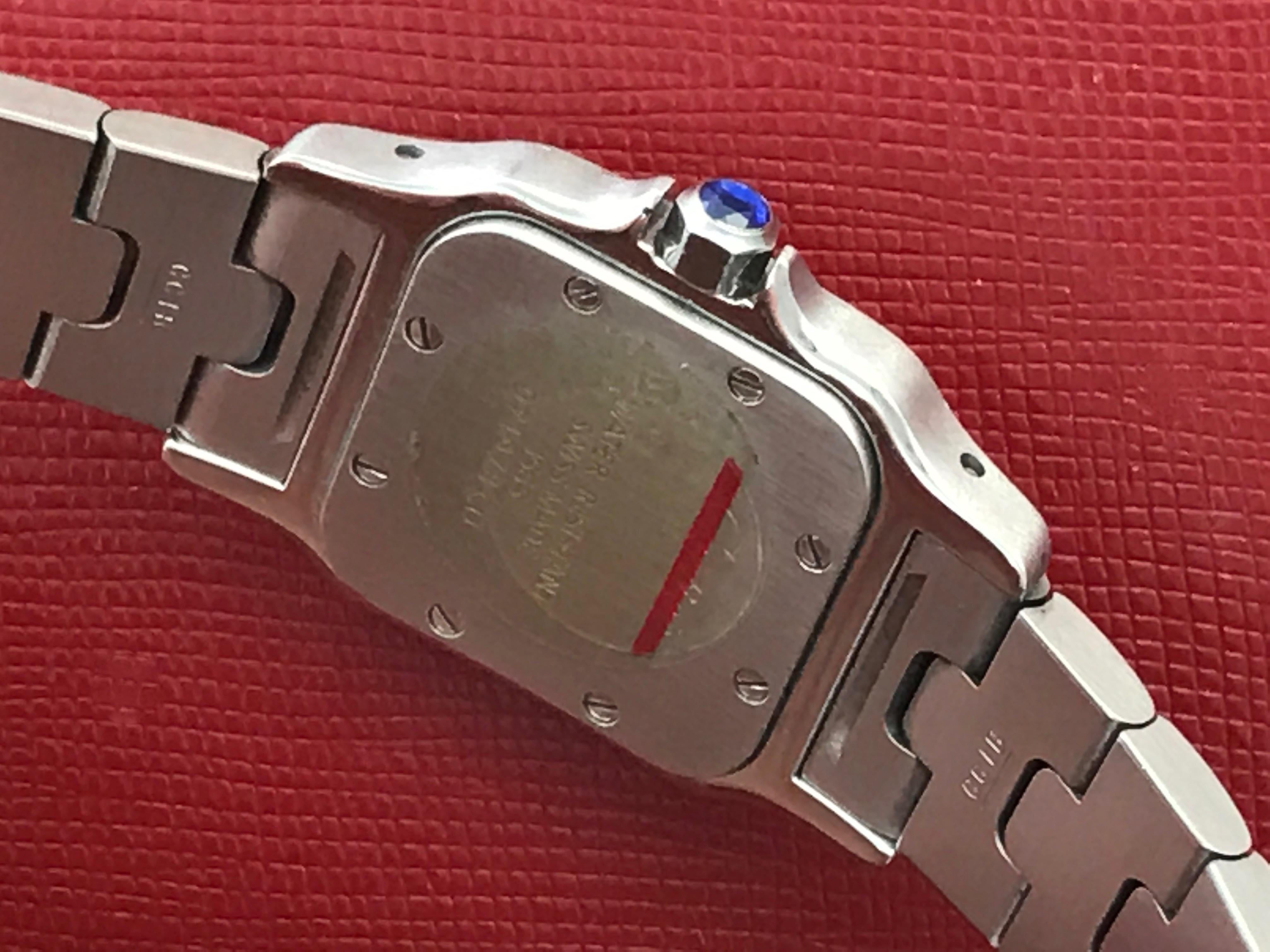 Cartier Ladies Stainless Steel Santos Quartz Wristwatch 2