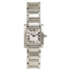 Cartier Montre-bracelet Tank Francaise à quartz en acier inoxydable pour femmes