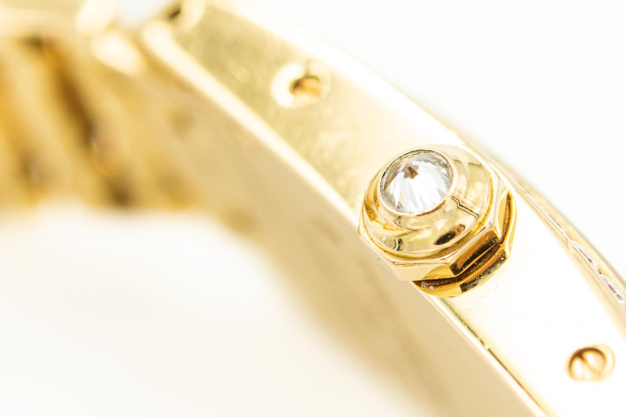 Cartier Ladies Tank Americane 18k Yellow Gold Wrist Watch Bracelet Ref. 2503 4