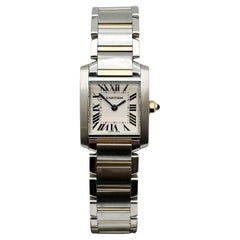 Cartier Tank Francaise Réf. 2384 Or jaune 18 carats acier inoxydable pour femmes