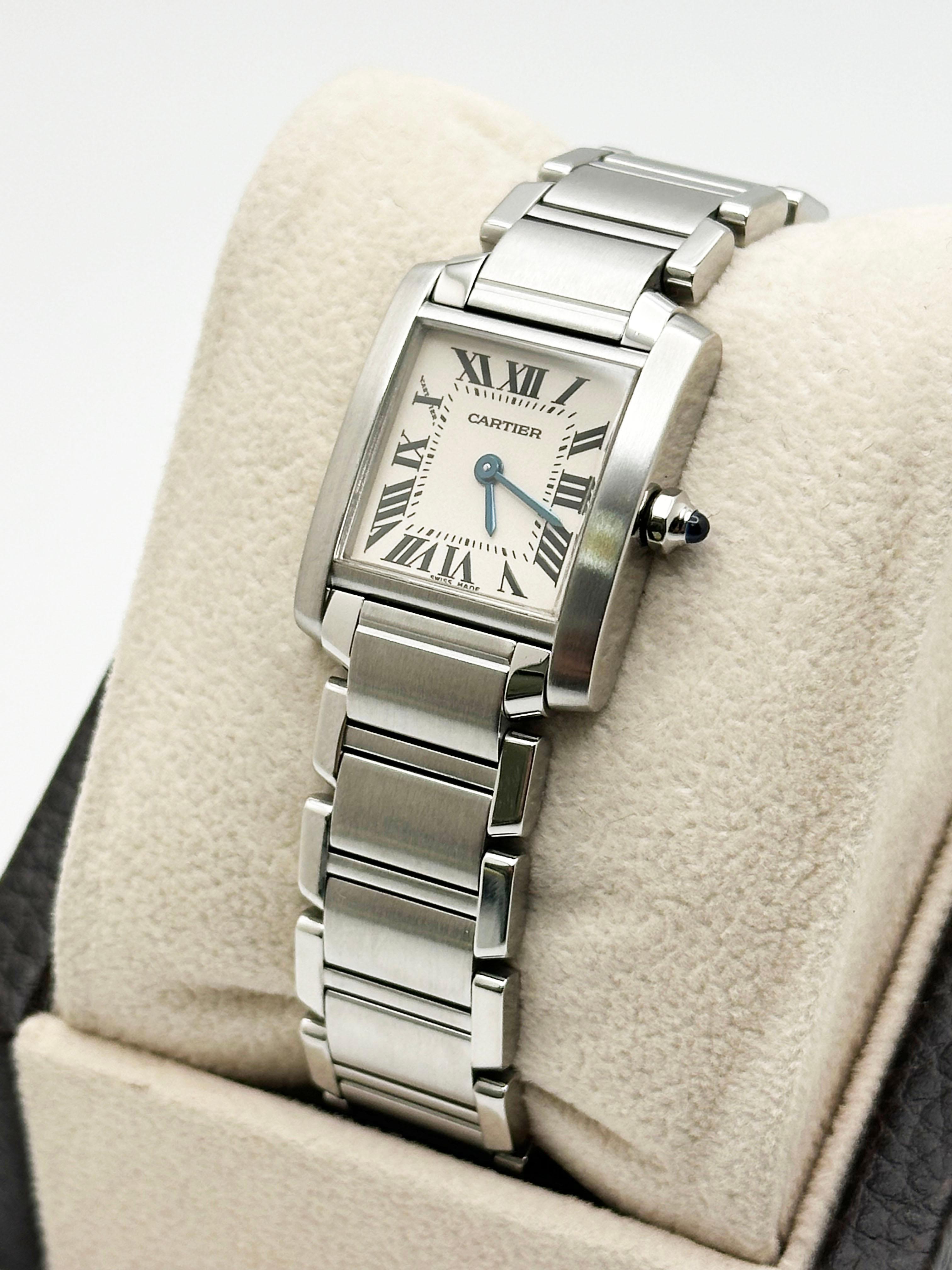 Women's Cartier Ladies Tank Francaise Ref 2384 Stainless Steel Service Receipt
