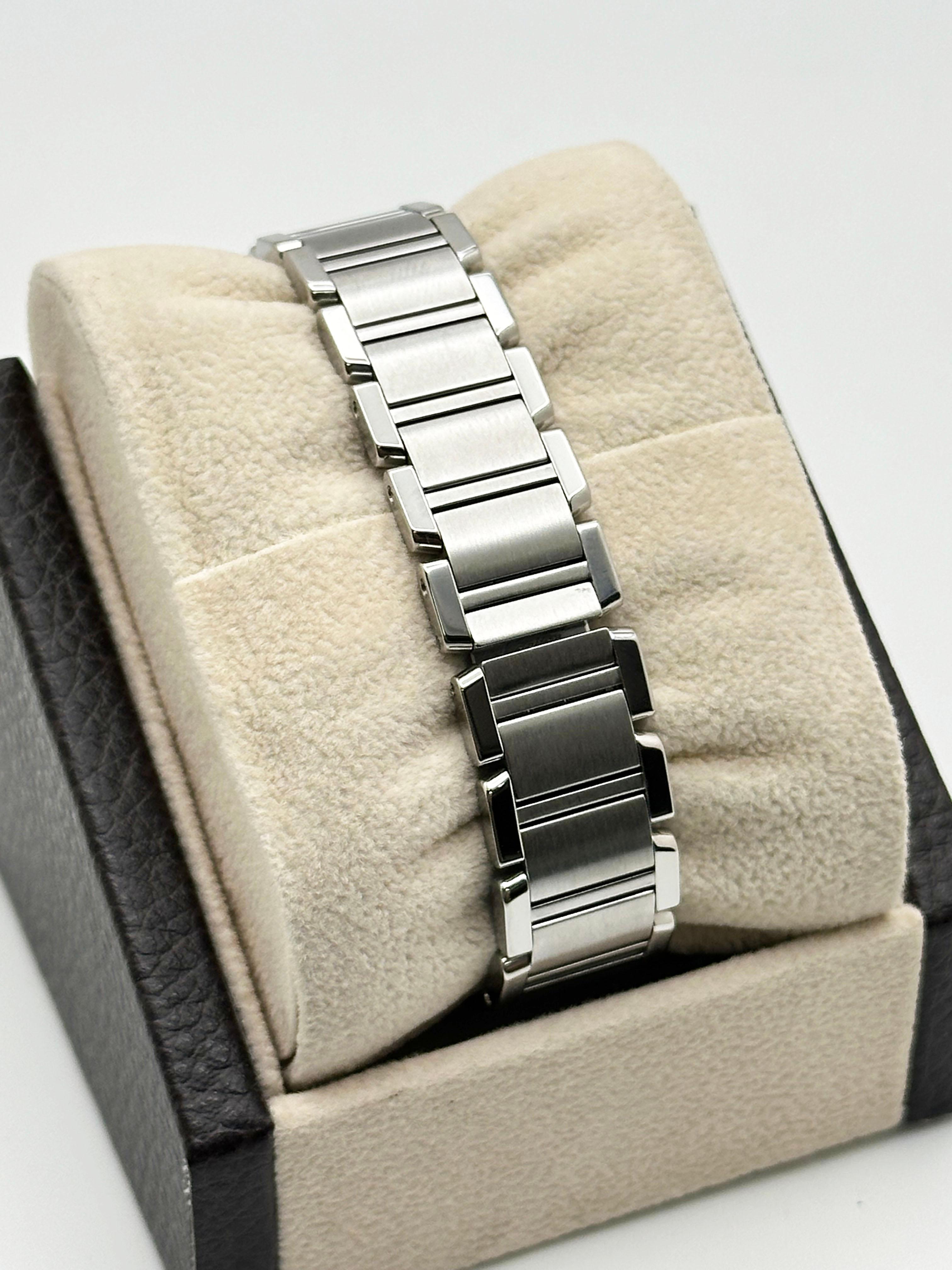 Cartier Ladies Tank Francaise Ref 2384 Stainless Steel Service Receipt 2