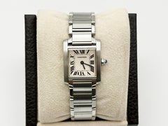 Cartier Ladies Tank Francaise Ref 2384 Stainless Steel Service Receipt