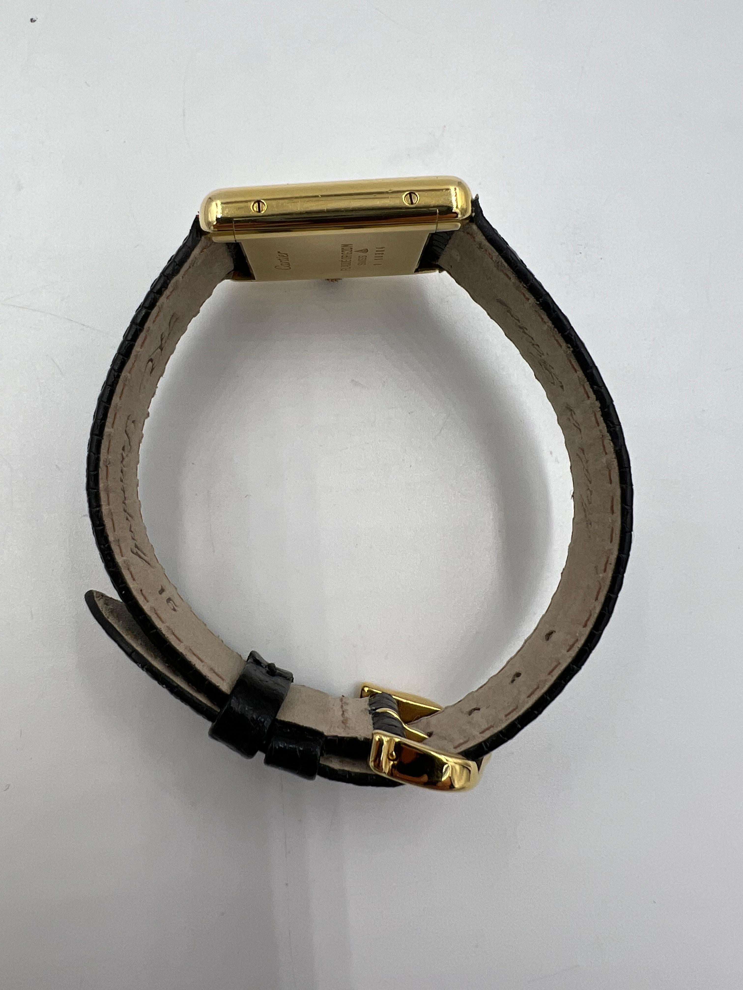 Cartier Ladies Tank Wristwatch In Good Condition In Los Angeles, CA