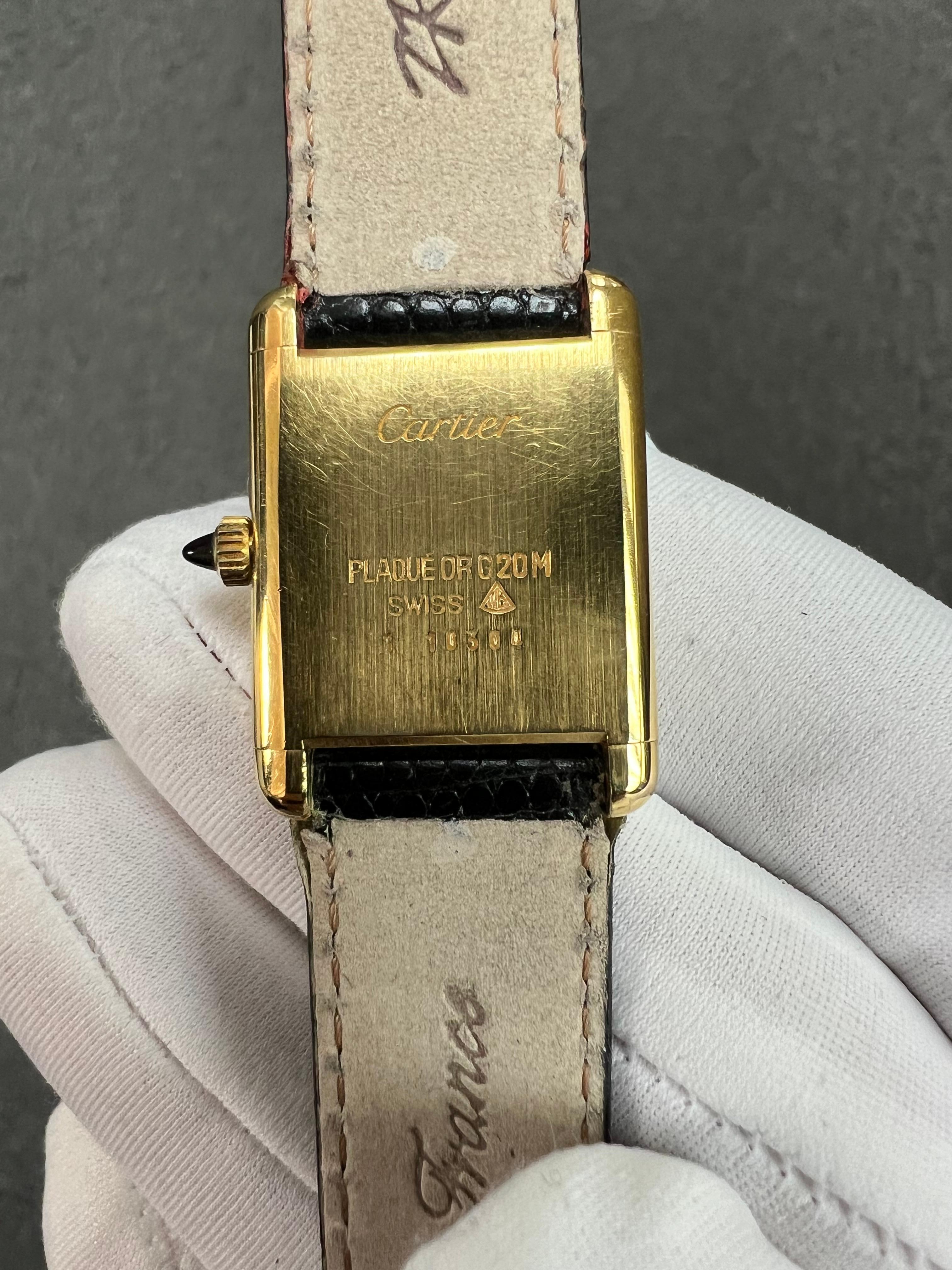 Cartier Ladies Tank Wristwatch 1