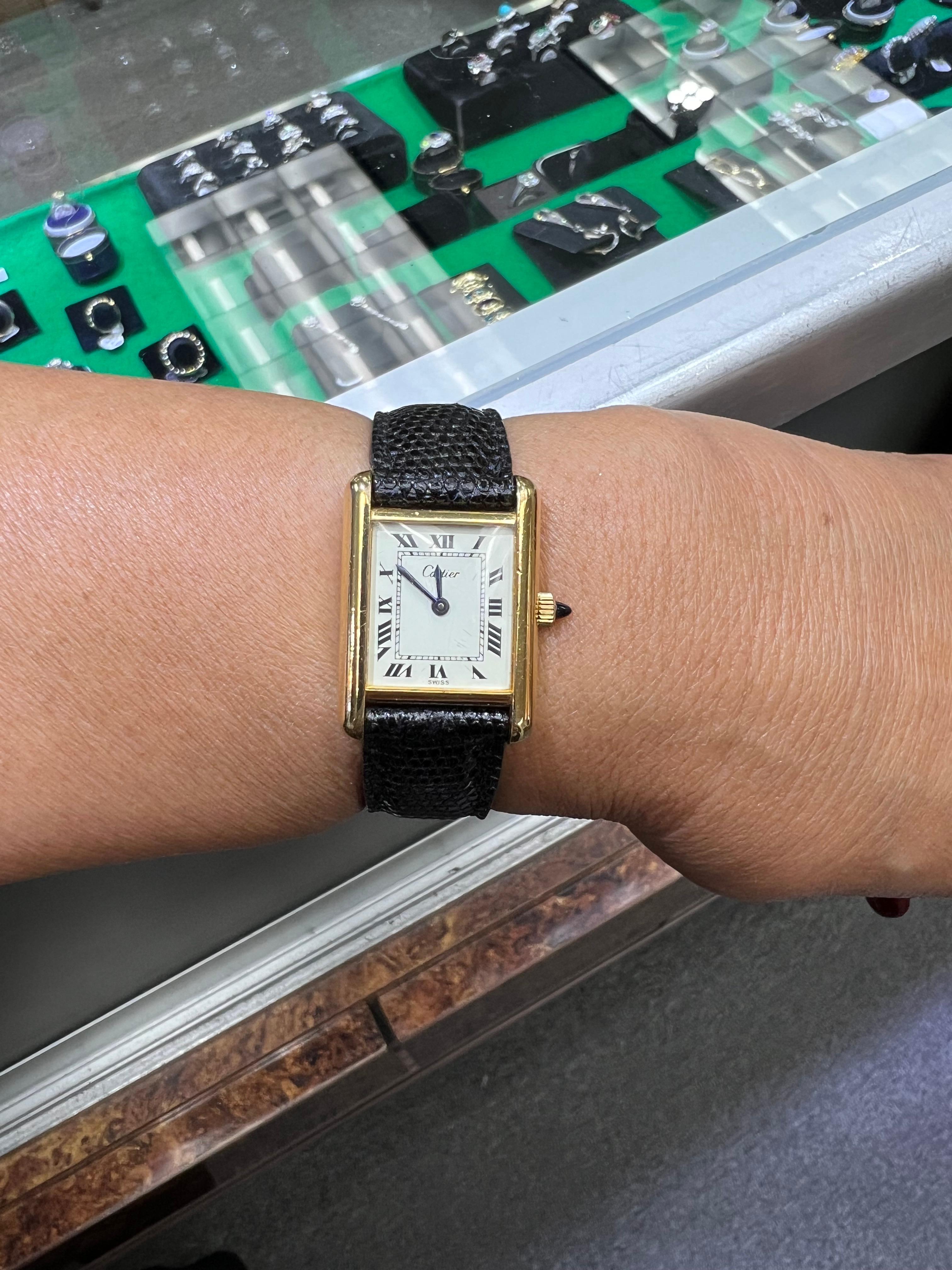 Cartier Ladies Tank Wristwatch 2