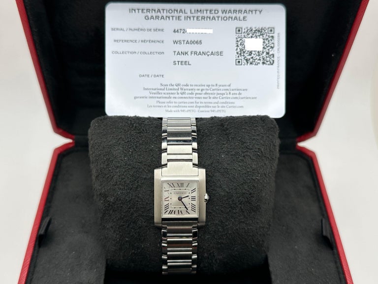 Cartier Ladies Tank WSTA0065 Ref 4472 Small Silver Dial  display picture 1
