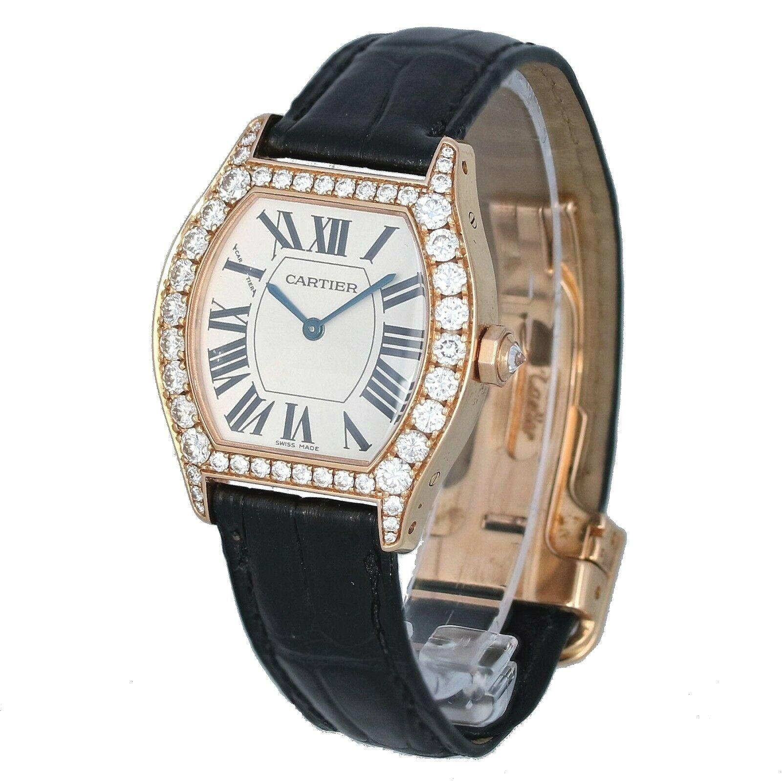 Brand Name  Cartier 
Style Number  WA507031 
Series  Tortue 
Gender  Ladies 
Case Material  18k Rose Gold 
Dial Color  Silver 
Movement  Mechanical 
Engine  Cal. 430 MC 
Functions  Hours, Minutes 
Crystal Material  Sapphire 
Case Diameter  28mm x