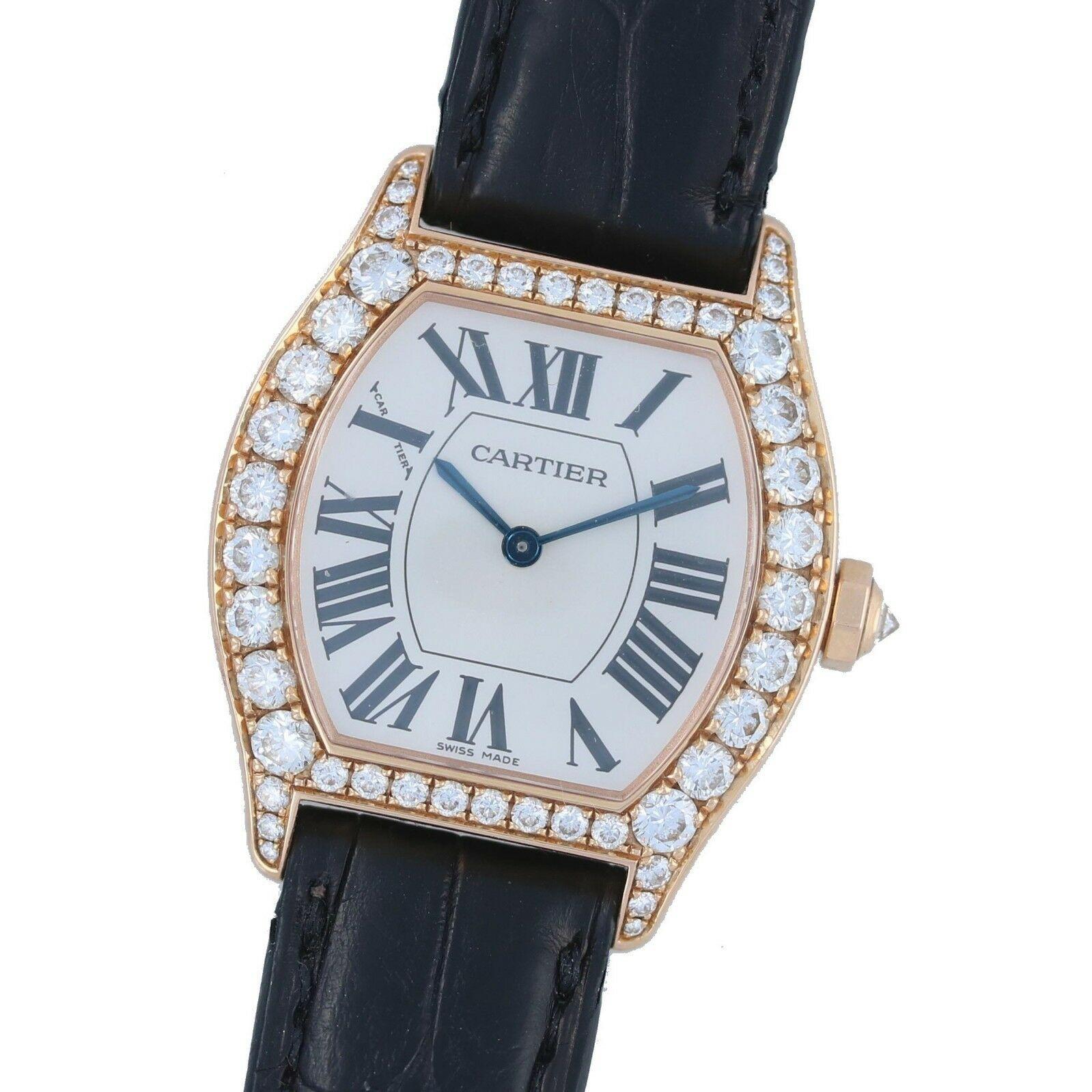 Cartier Ladies Tortue Rose Gold with Diamonds 1