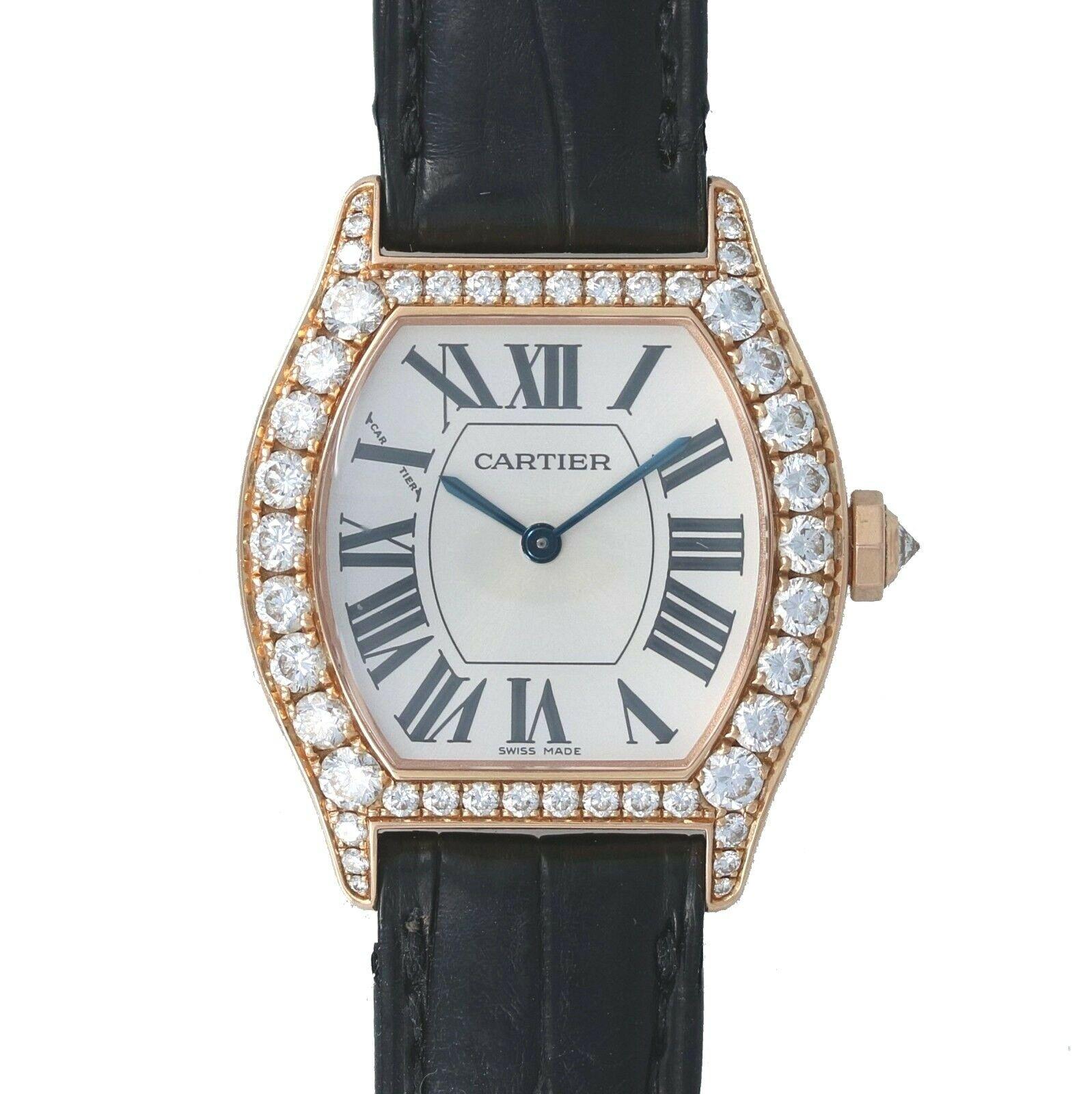 Cartier Ladies Tortue Rose Gold with Diamonds 2