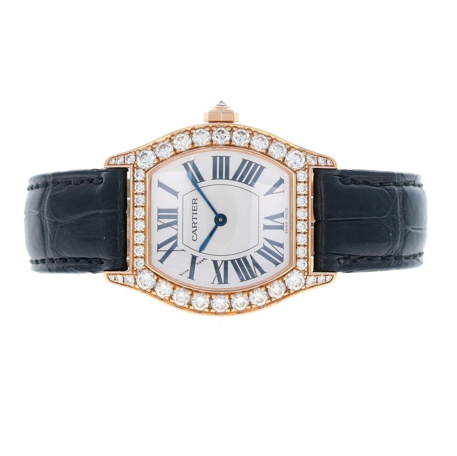 Cartier Ladies Tortue Rose Gold with Diamonds 3