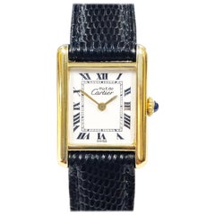 Cartier Ladies Vermeil Must de Cartier Mechanical Tank Wristwatch