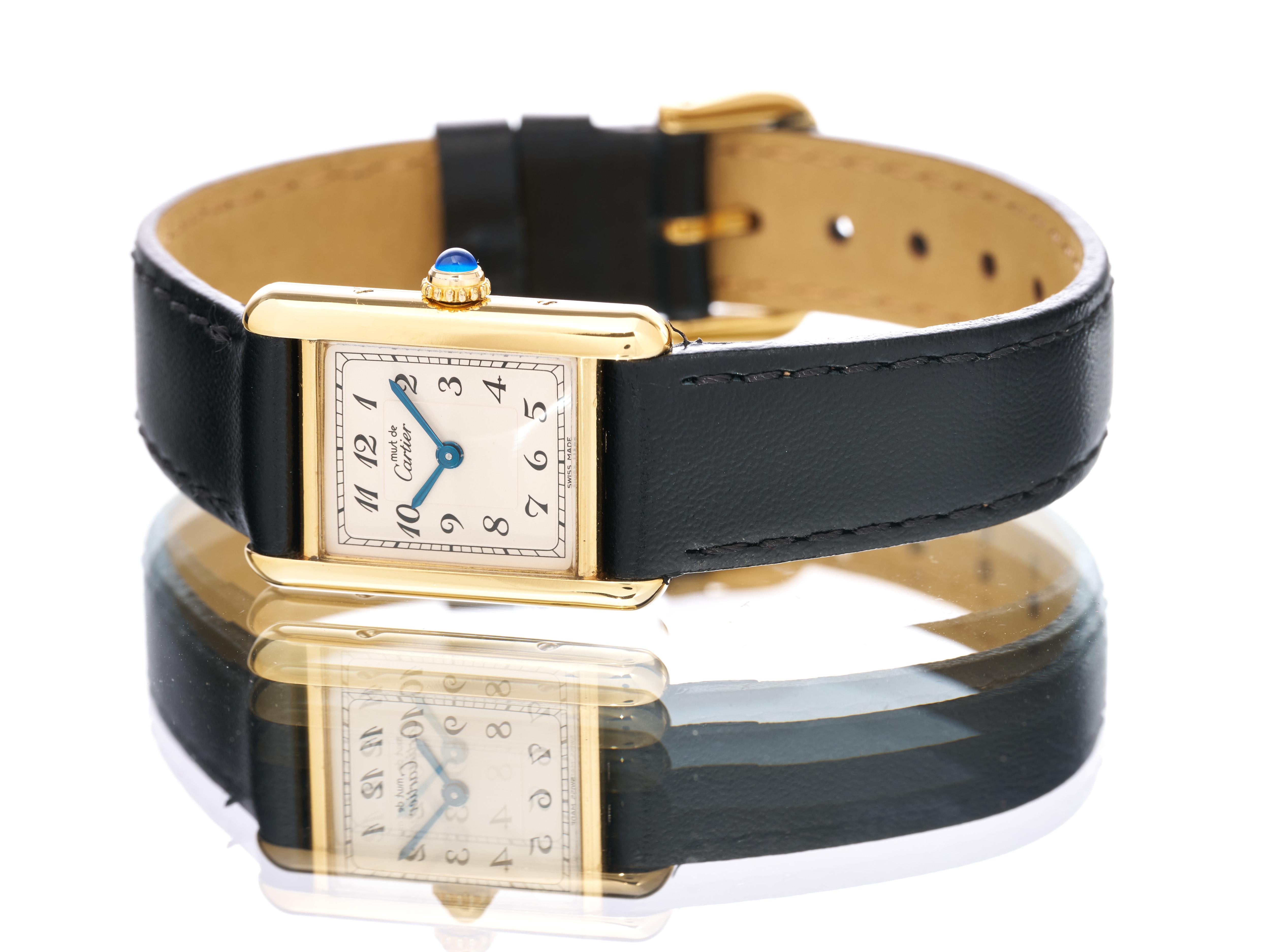 Cartier Ladies Watch Must de Cartier Tank Gold Quartz 20mm Rectangular 5057001 2