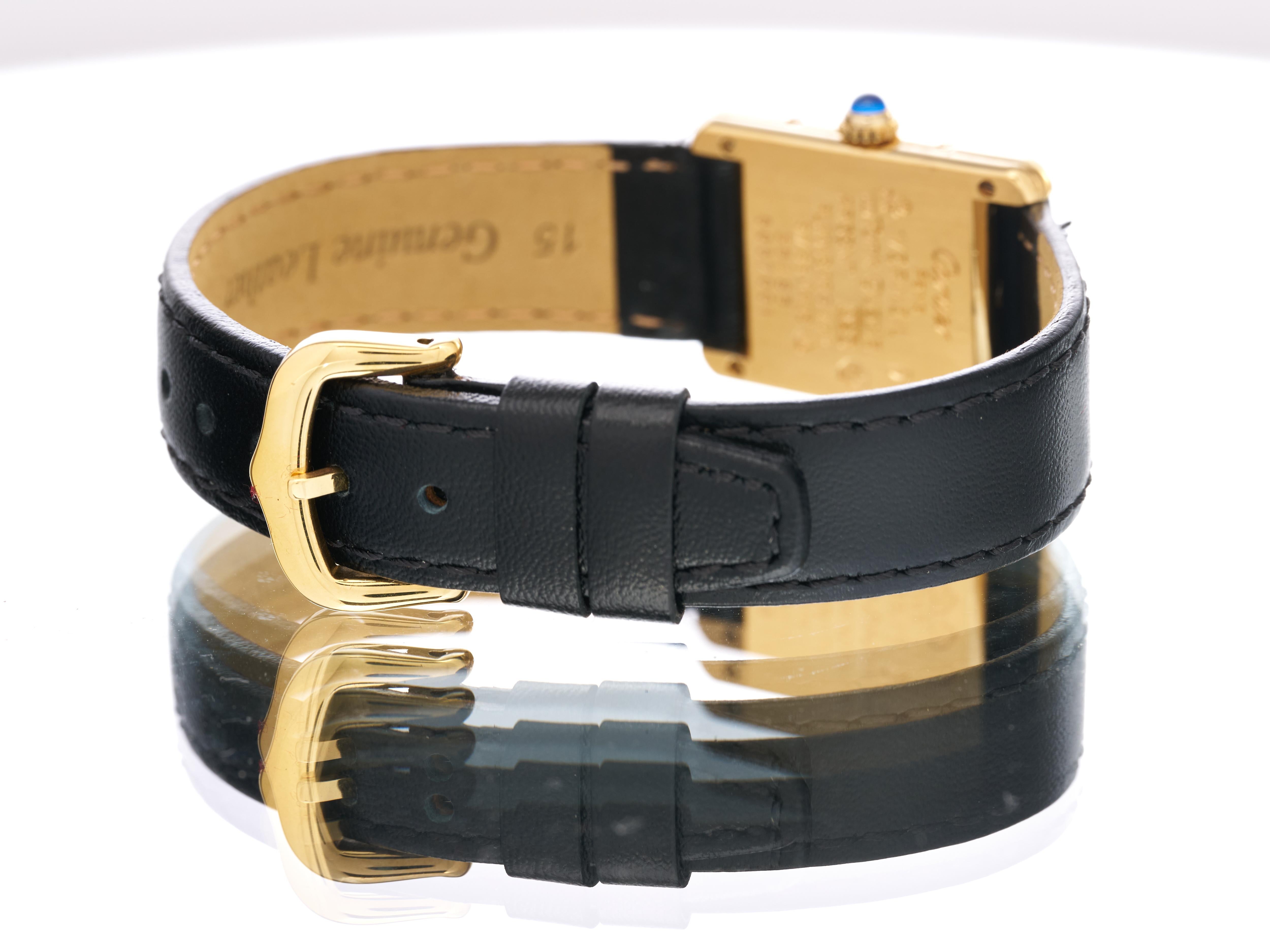 Cartier Ladies Watch Must de Cartier Tank Gold Quartz 20mm Rectangular 5057001 4