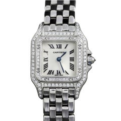 Cartier Ladies White Gold Diamond Panthere Quartz Wristwatch Ref 1660