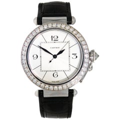 Cartier Ladies White Gold Diamond Self-Winding Wristwatch