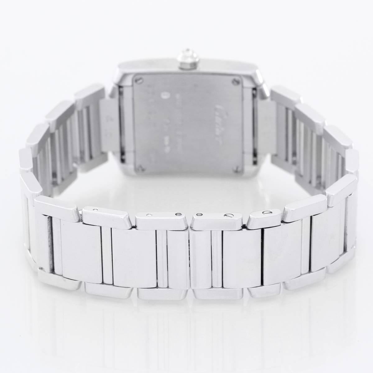 cartier tank francaise white gold with diamonds