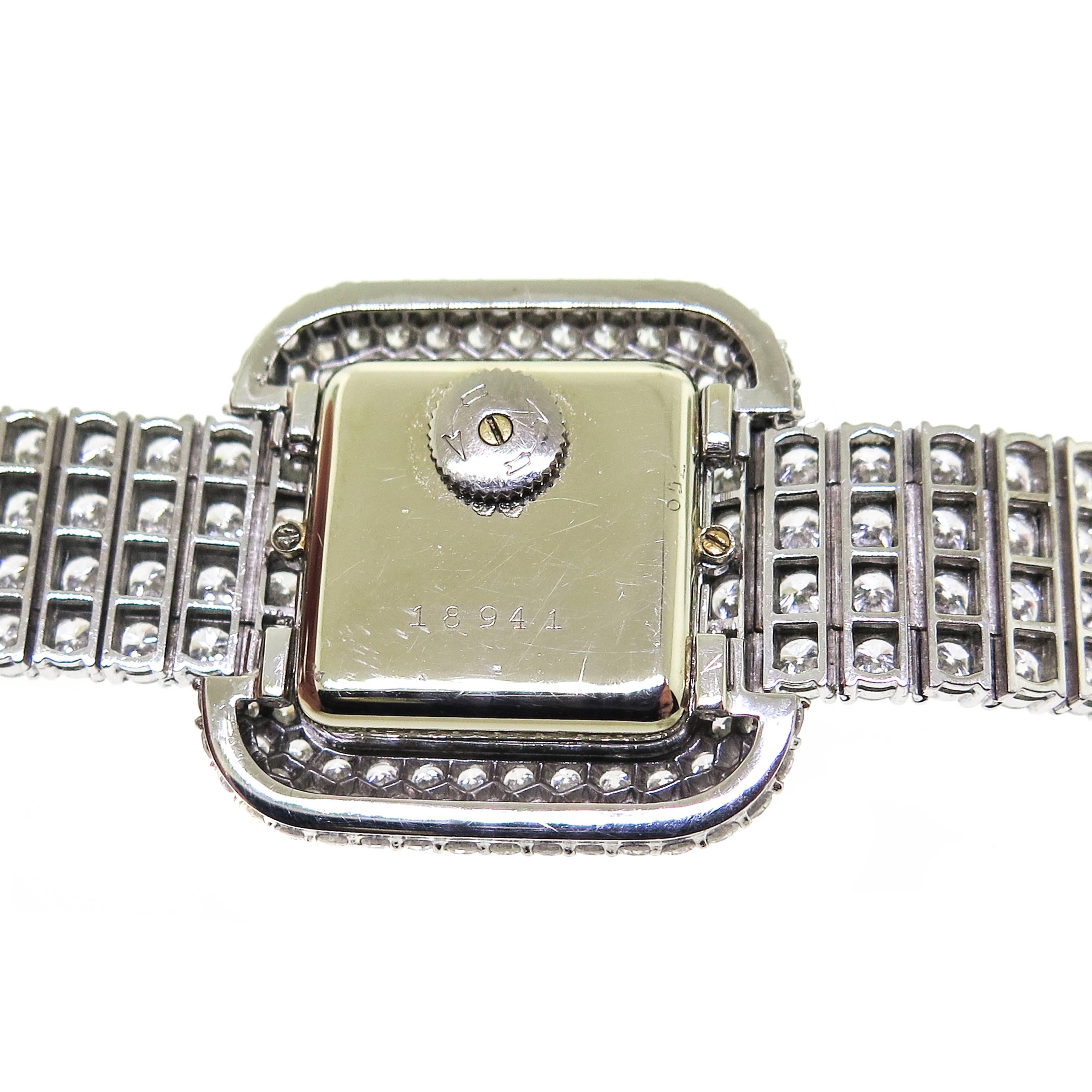 Cartier Ladies White Gold Pave Diamond Manual Wristwatch 3