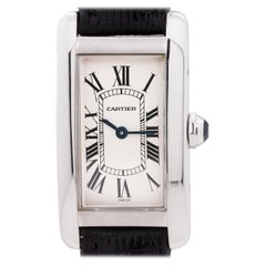 Cartier Ladies White Gold Tank American Quartz Wristwatch, circa 1990s