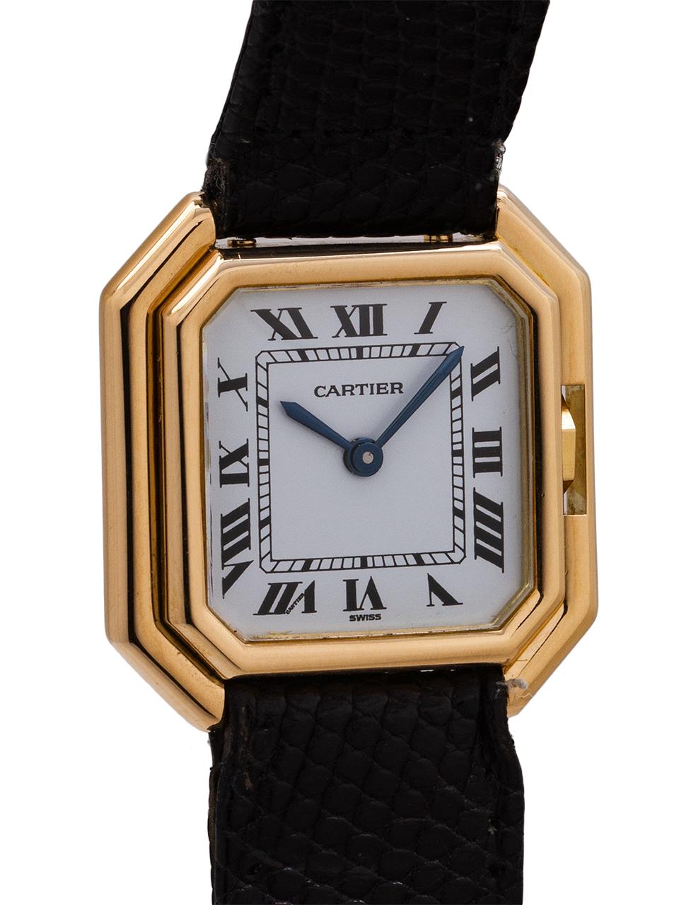 Cartier Ladies Yellow Gold Ceinture manual wind Wristwatch, circa 1970s  In Excellent Condition In West Hollywood, CA