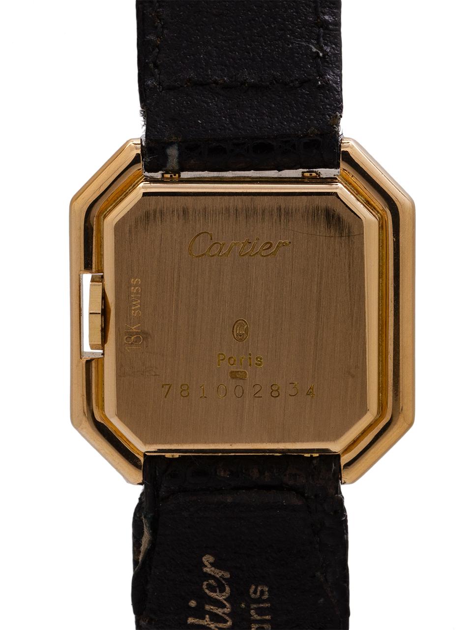 Women's Cartier Ladies Yellow Gold Ceinture manual wind Wristwatch, circa 1970s 