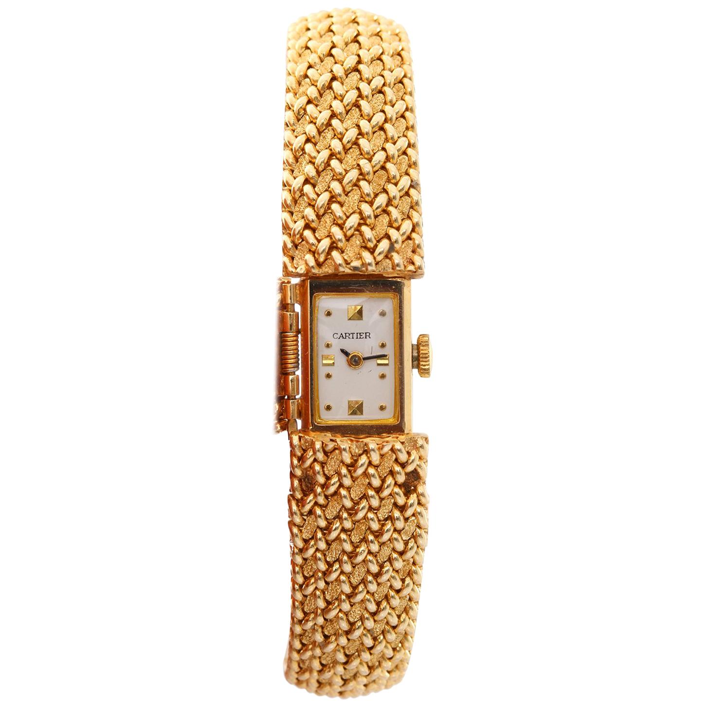 Cartier Ladies Yellow Gold Classique Manual Wristwatch