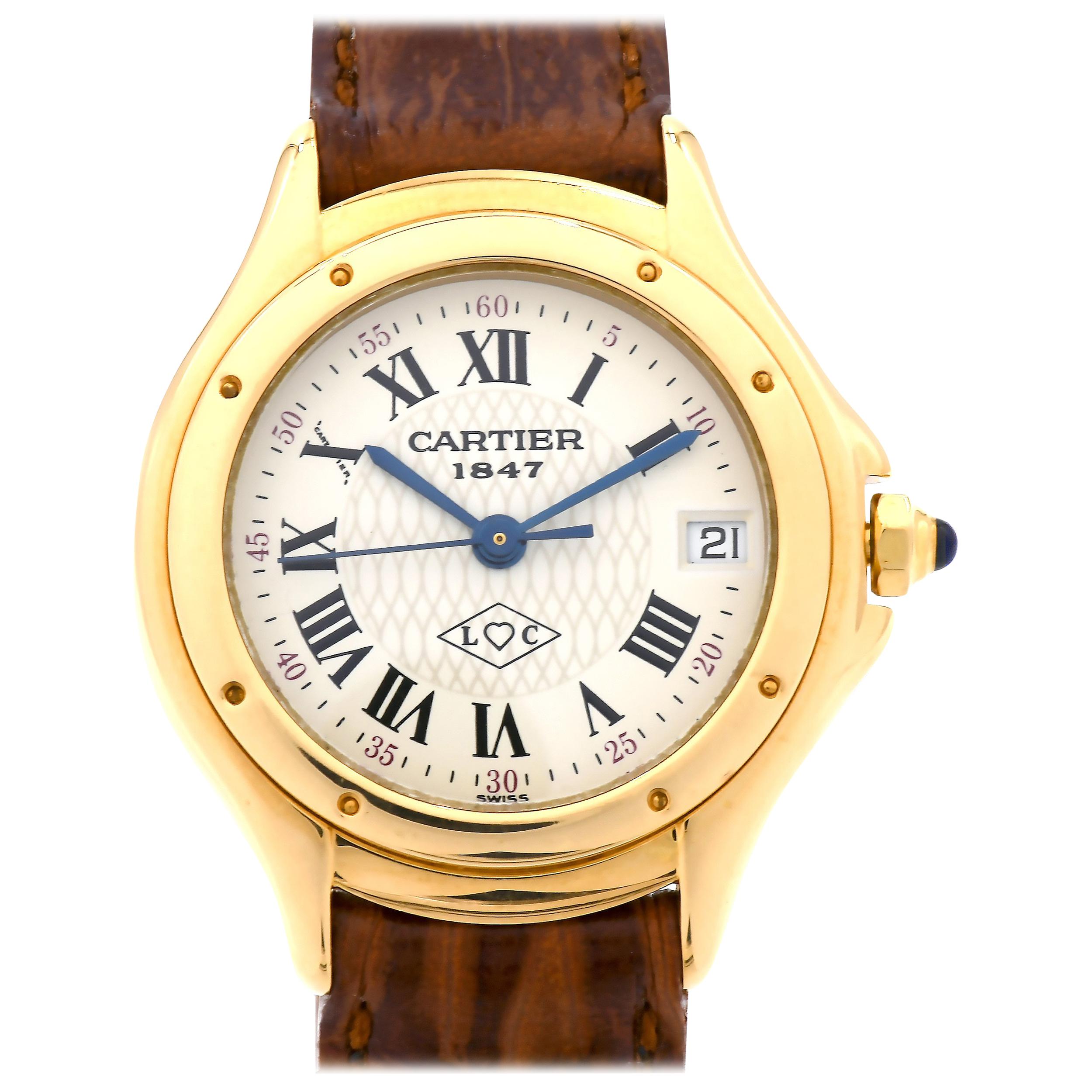 Cartier Ladies yellow Gold Cougar Anniversary Edition Quartz Wristwatch 