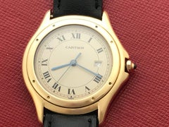 Cartier Mens Yellow Gold Cougar Quartz Wristwatch