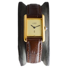 Reloj de pulsera Cartier para señora en oro amarillo circa 1970's Todo original