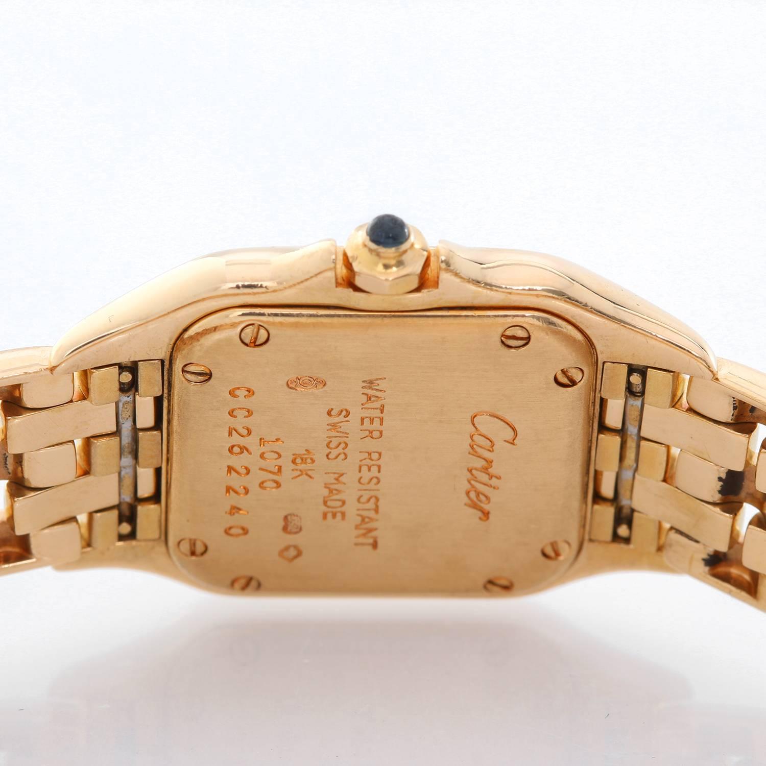 Women's Cartier Ladies Yellow Gold Panther Panthere Quartz Wristwatch