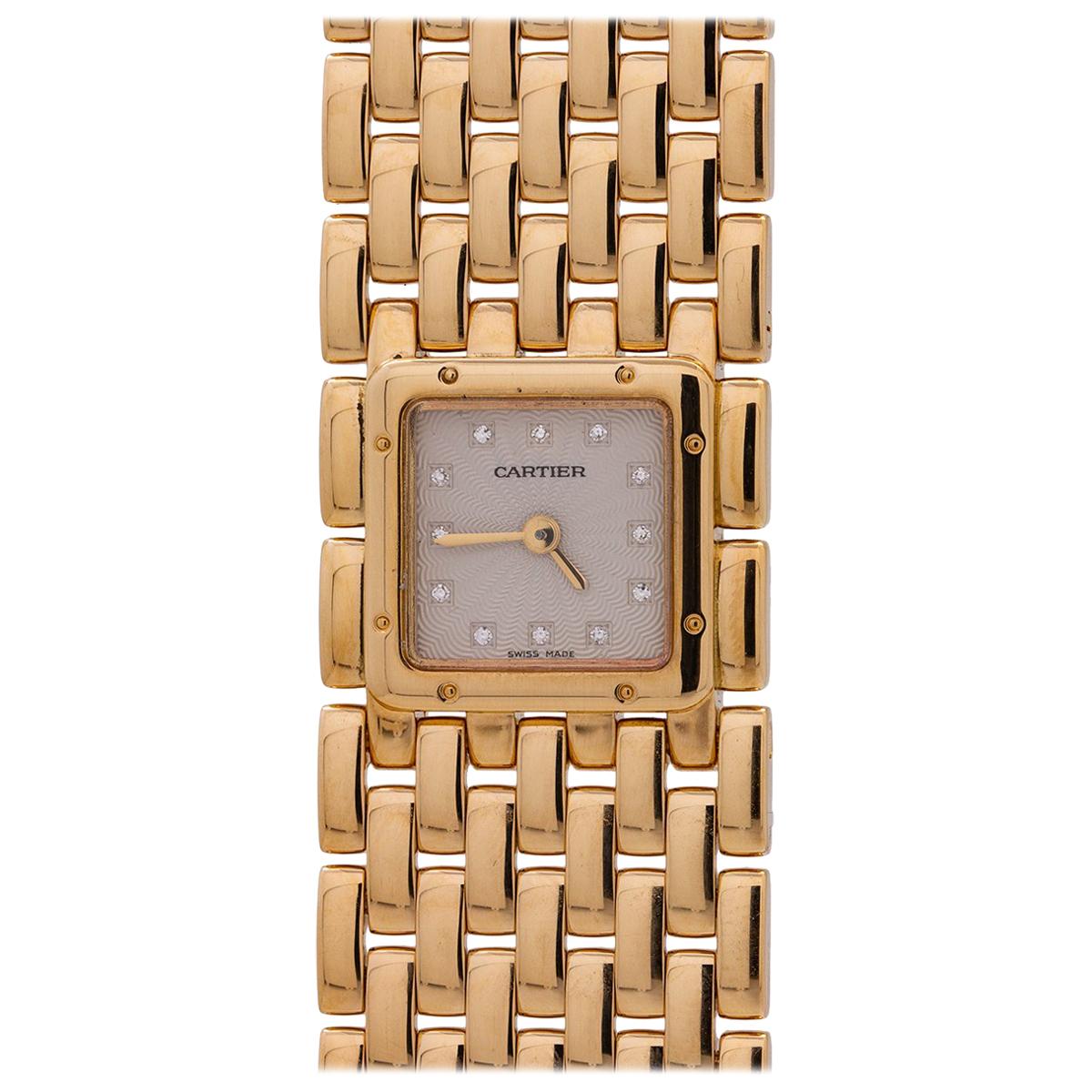 Cartier Ladies yellow gold Panthere Ruban quartz wristwatch, circa 2000s