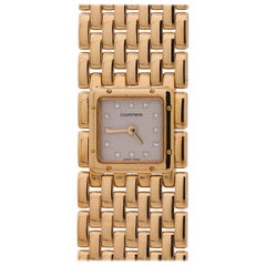 Cartier Damenarmbanduhr aus Gelbgold mit Panthere-Ruban-Quarz, ca. 2000er Jahre