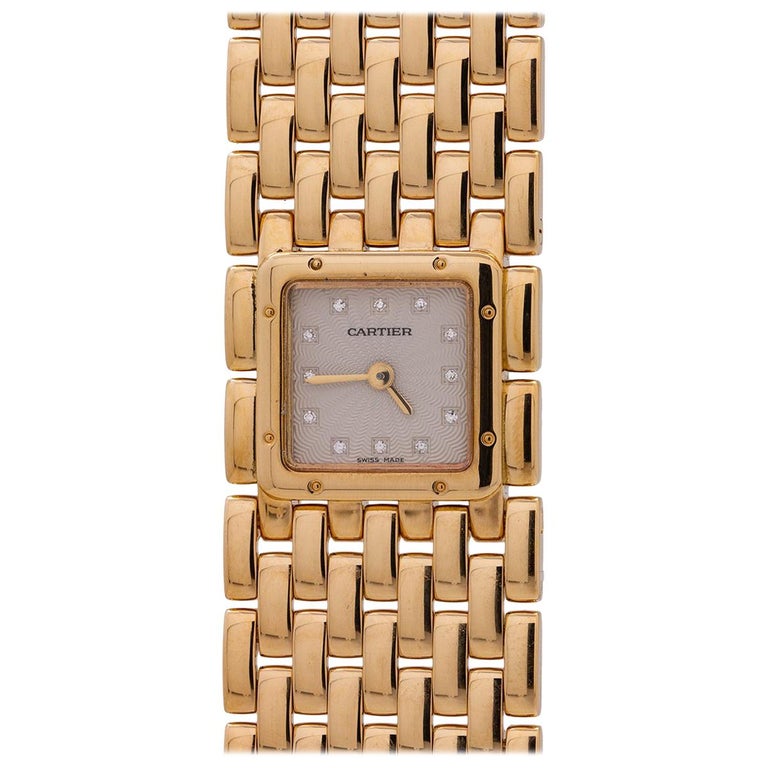 Cartier Ladies yellow gold Panthere Ruban quartz wristwatch, circa ...