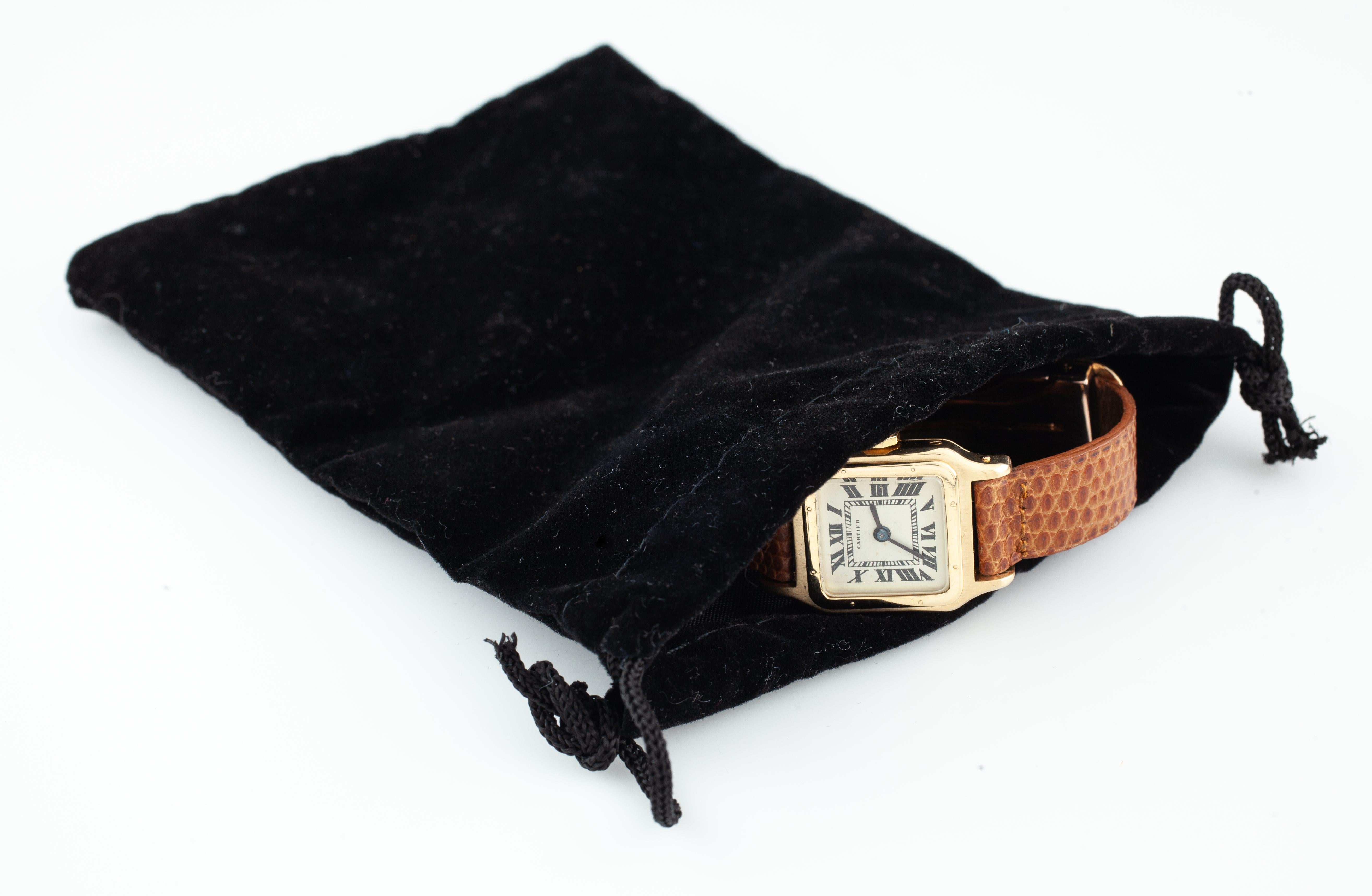 Cartier Ladies Yellow Gold Santos Manual Wind Wristwatch, circa 1940s In Good Condition In Sherman Oaks, CA
