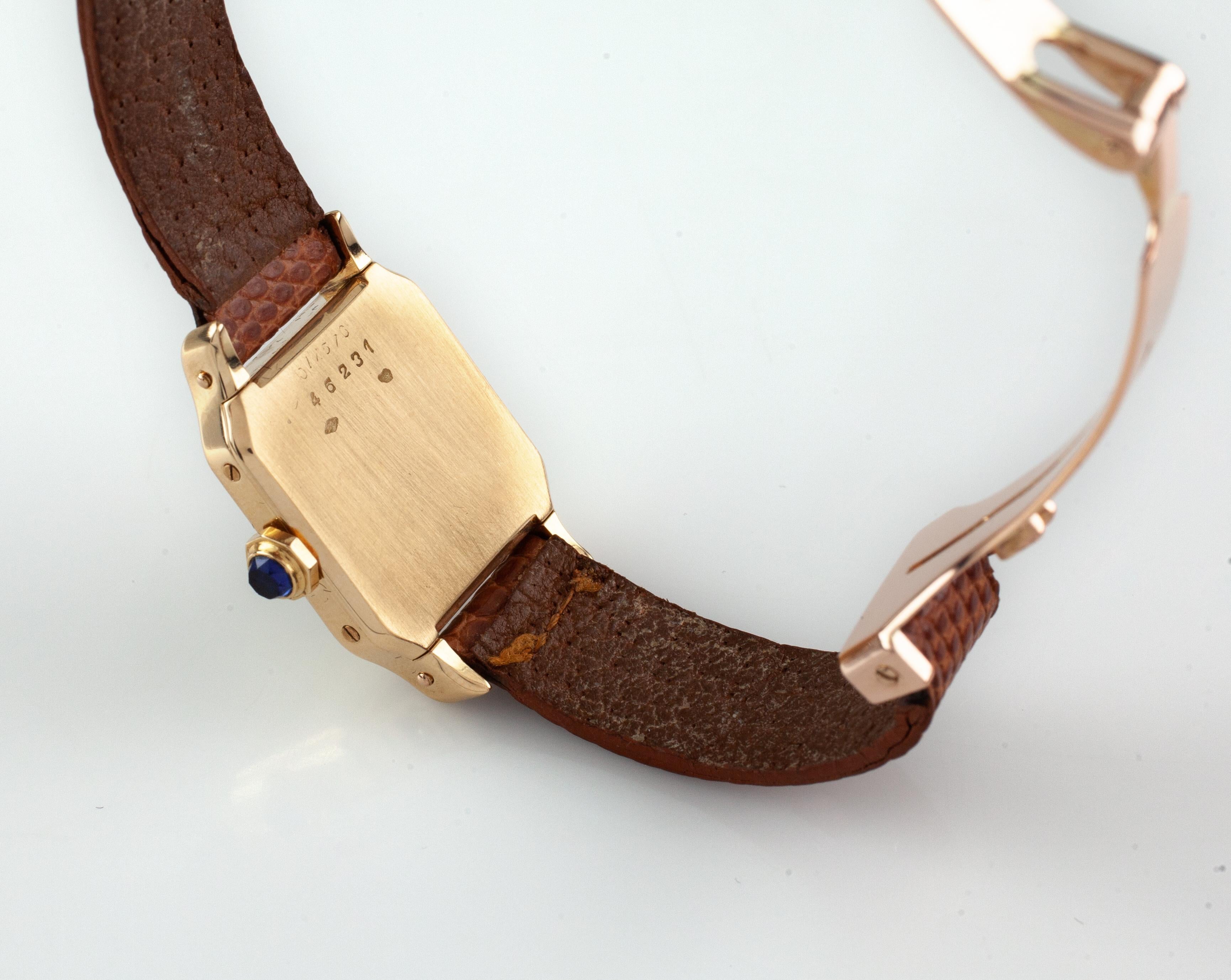 Cartier Ladies Yellow Gold Santos Manual Wind Wristwatch, circa 1940s 2