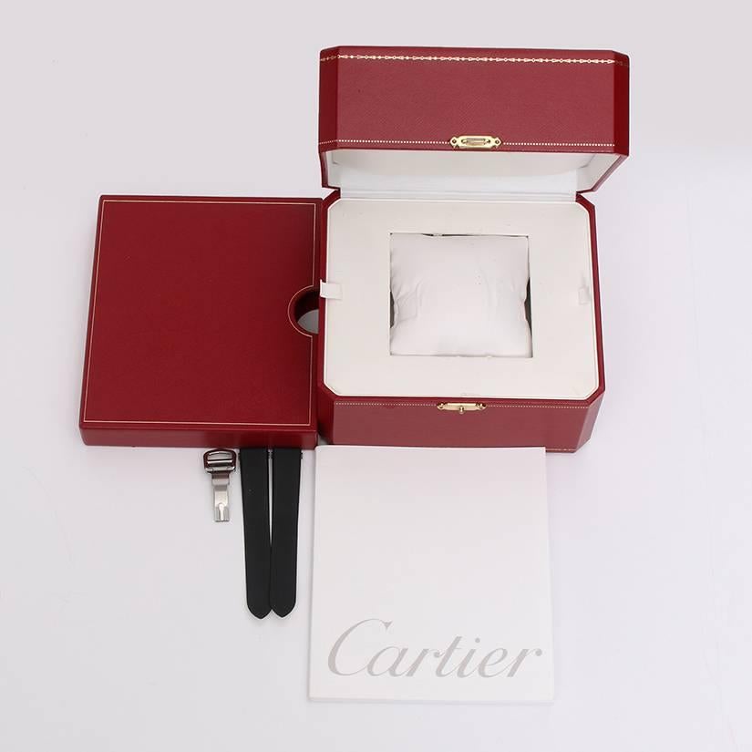 Cartier Ladies Yellow Gold Stainless Steel Roadster Small Quartz Wristwatch In Excellent Condition In Dallas, TX