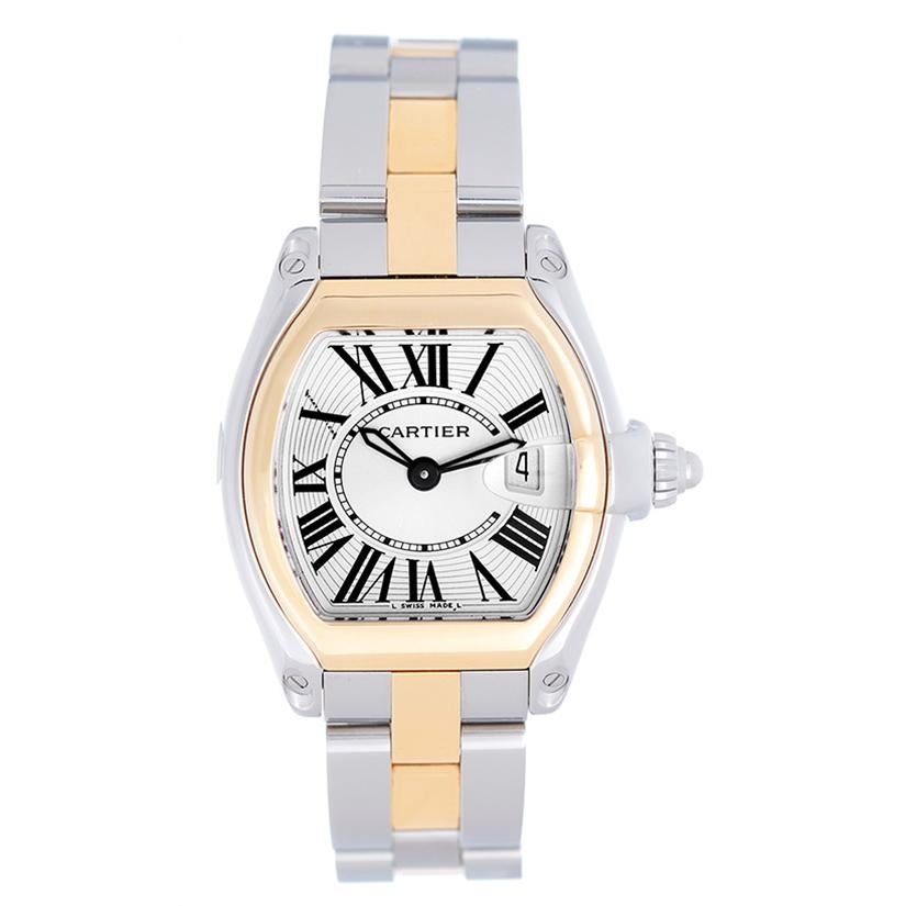 Women's Cartier Ladies Yellow Gold Stainless Steel Roadster Small Quartz Wristwatch