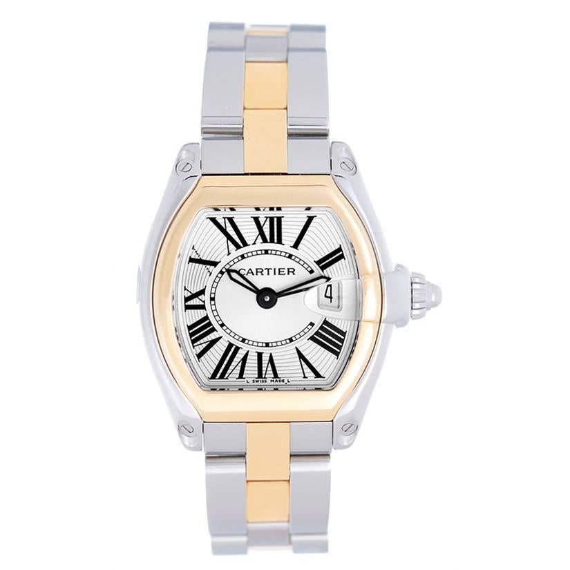 Cartier Ladies Yellow Gold Stainless Steel Roadster Small Quartz Wristwatch