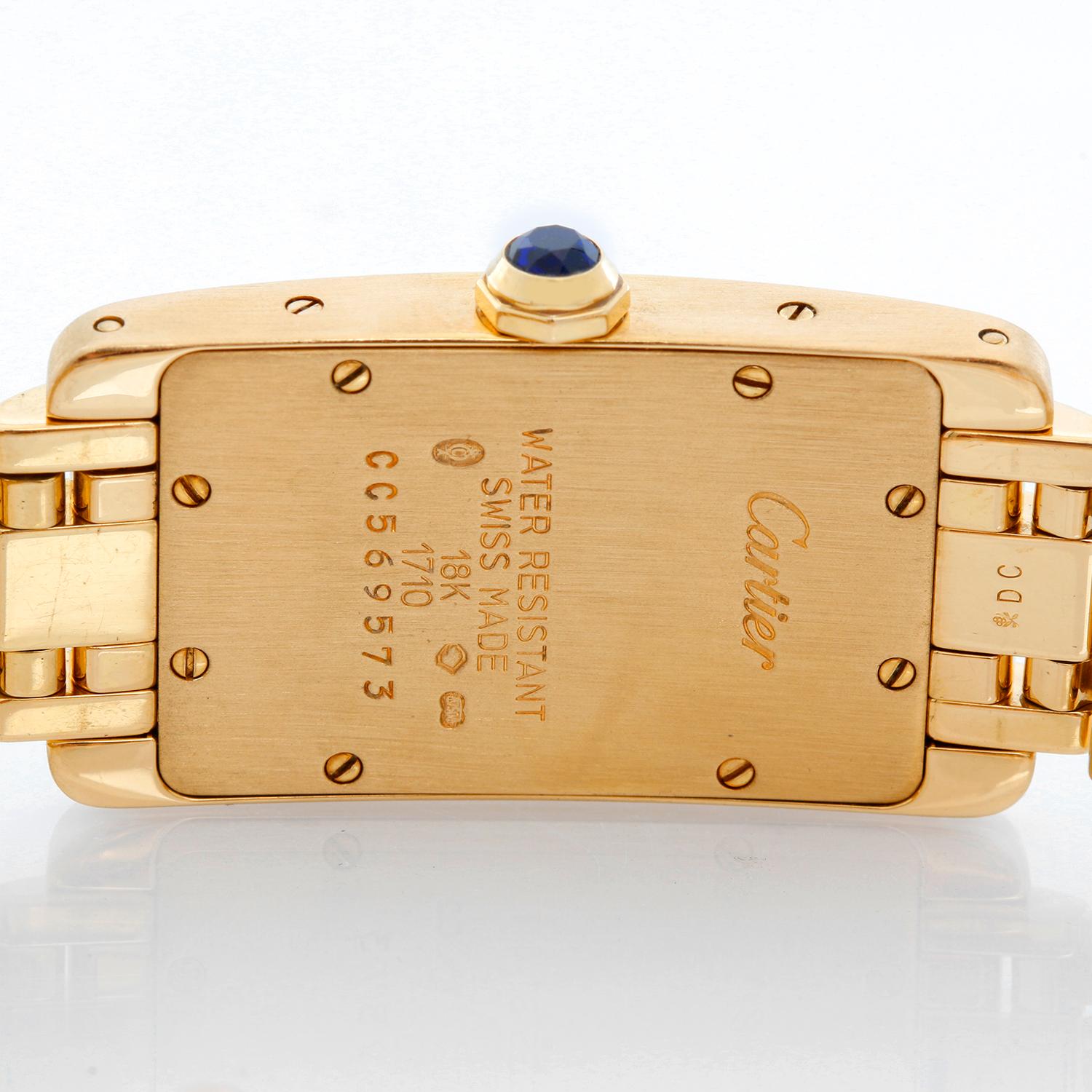 Women's Cartier Ladies Yellow Gold Tank Americaine Quartz Wristwatch